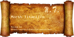 Morth Titanilla névjegykártya